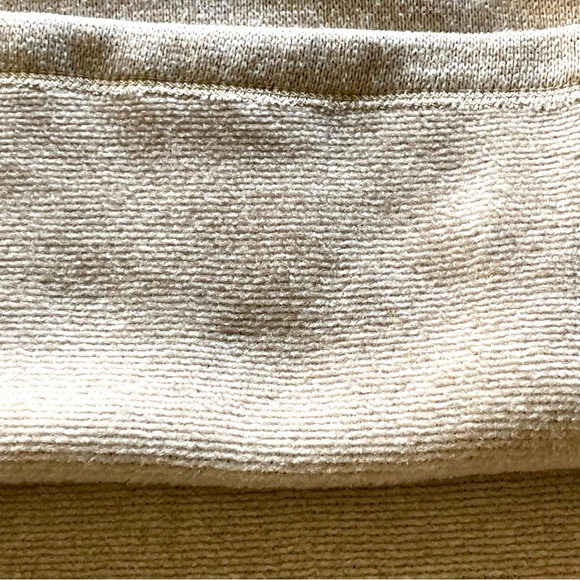 Woolrich Knit Fleece Sweatshirt V-Neck Cream Large - Picture 7 of 13